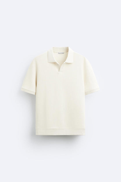 Old Money Woolen Structure Polo T-Shirt