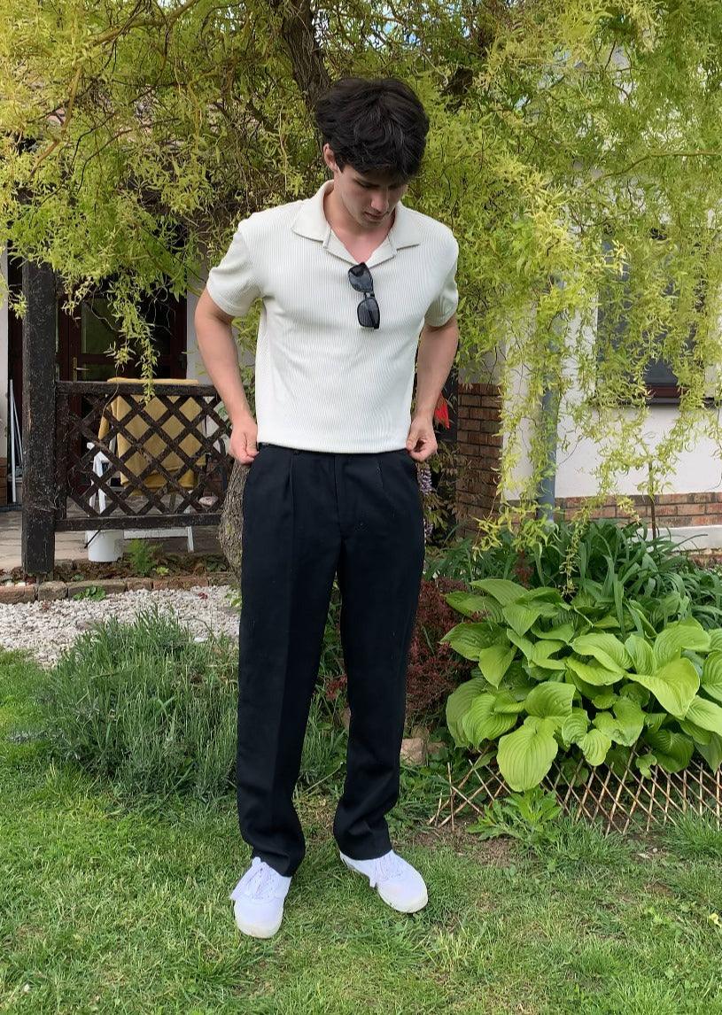 Old Money Woolen Structure Polo T-Shirt